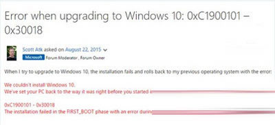 win10ʧʾ0x30018ô