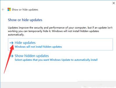 Hide updates